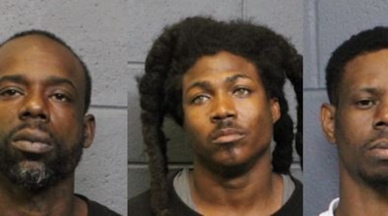 From left: Phillip Brandon Matthews, Jarvis Lavon Scott and Donell Johnson Jr.