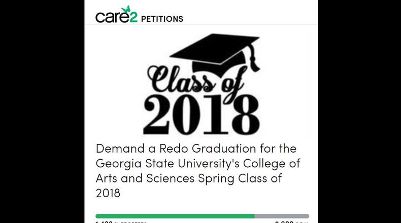 A petition got thousands of signatures demanding Georgia State University redo graduation.