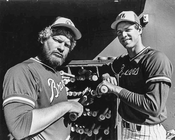 Atlanta Braves players Bob Horner (left) and Dale Murphy in 1978. (Louie Favorite/AJC)