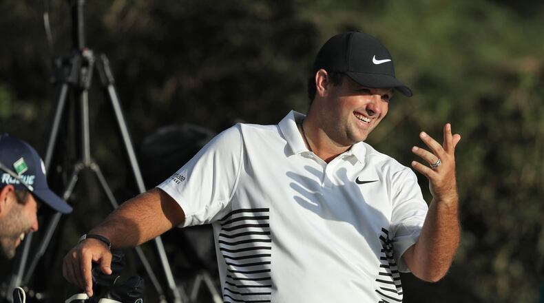 Patrick Reed waits on the fifteenth tee during the second round of the Masters Tournament Friday, April 6, 2018, at Augusta National Golf Club. PHOTO / JASON GETZ