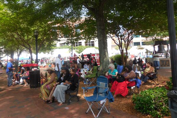 Crowds enjoy the festival, held at Glover Park. Photo: Jennifer Brett