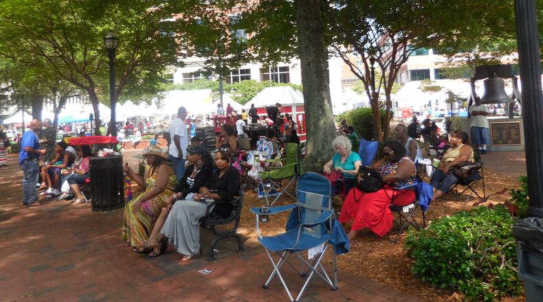 Crowds enjoy the festival, held at Glover Park. Photo: Jennifer Brett