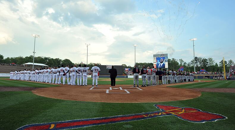 The Gwinnett Braves play at Coolray Field in Lawrenceville.