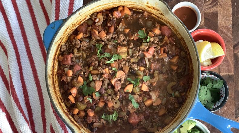 Tired of chicken? Ground bison is a super-lean, high-protein red meat, and Bison Chili is a great way to feed your family and visitors over the holidays. CONTRIBUTED BY KELLIE HYNES