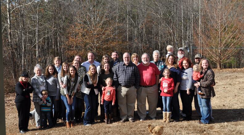 The big Thanksgiving celebration hosted by Richard and Maggie Johnson usually draws 25 to 30 family members. CONTRIBUTED BY BETSY SKELTON