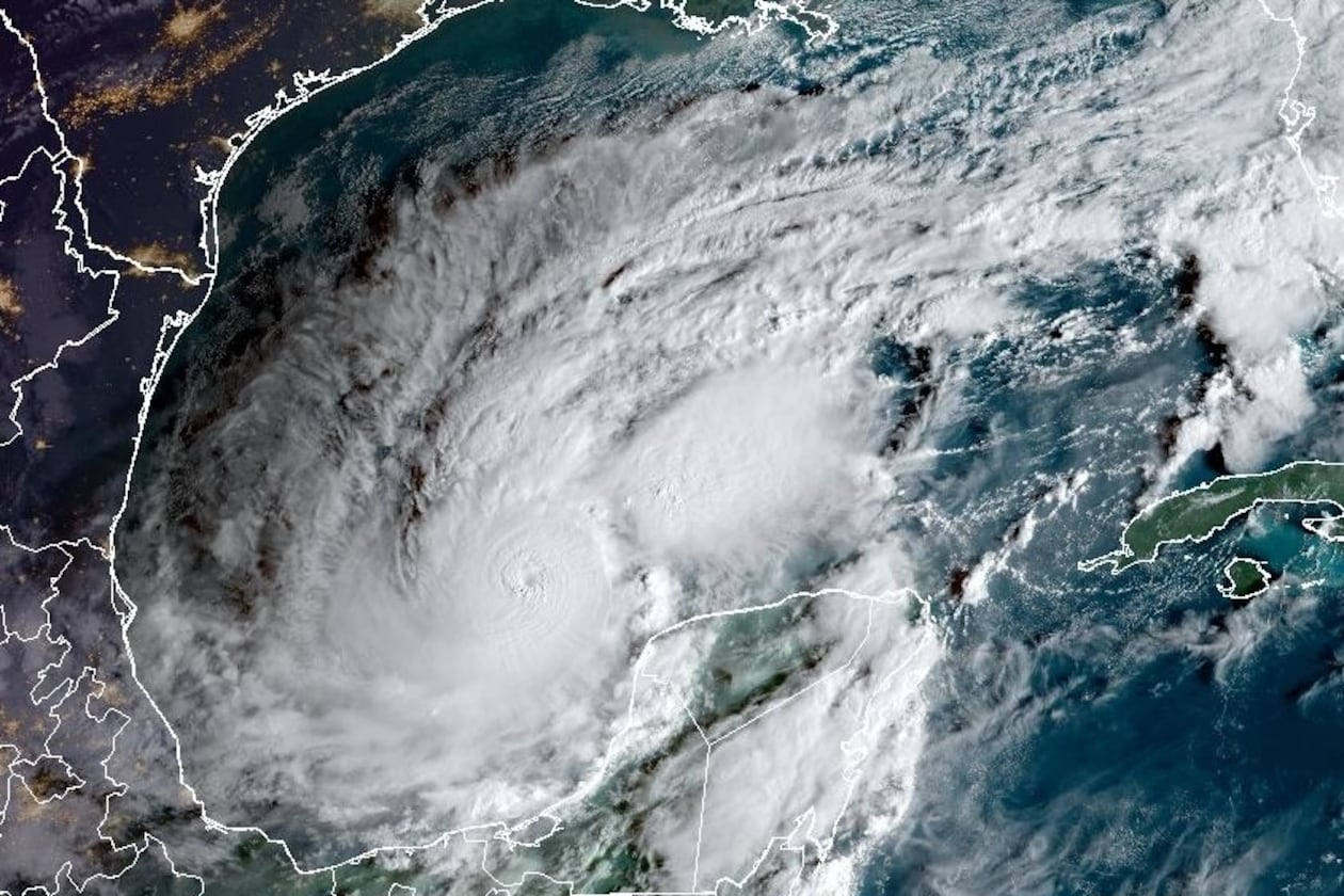A satellite image captured on Monday, Oct. 7 2024 shows Hurricane Milton in the Gulf of Mexico. (NOAA)