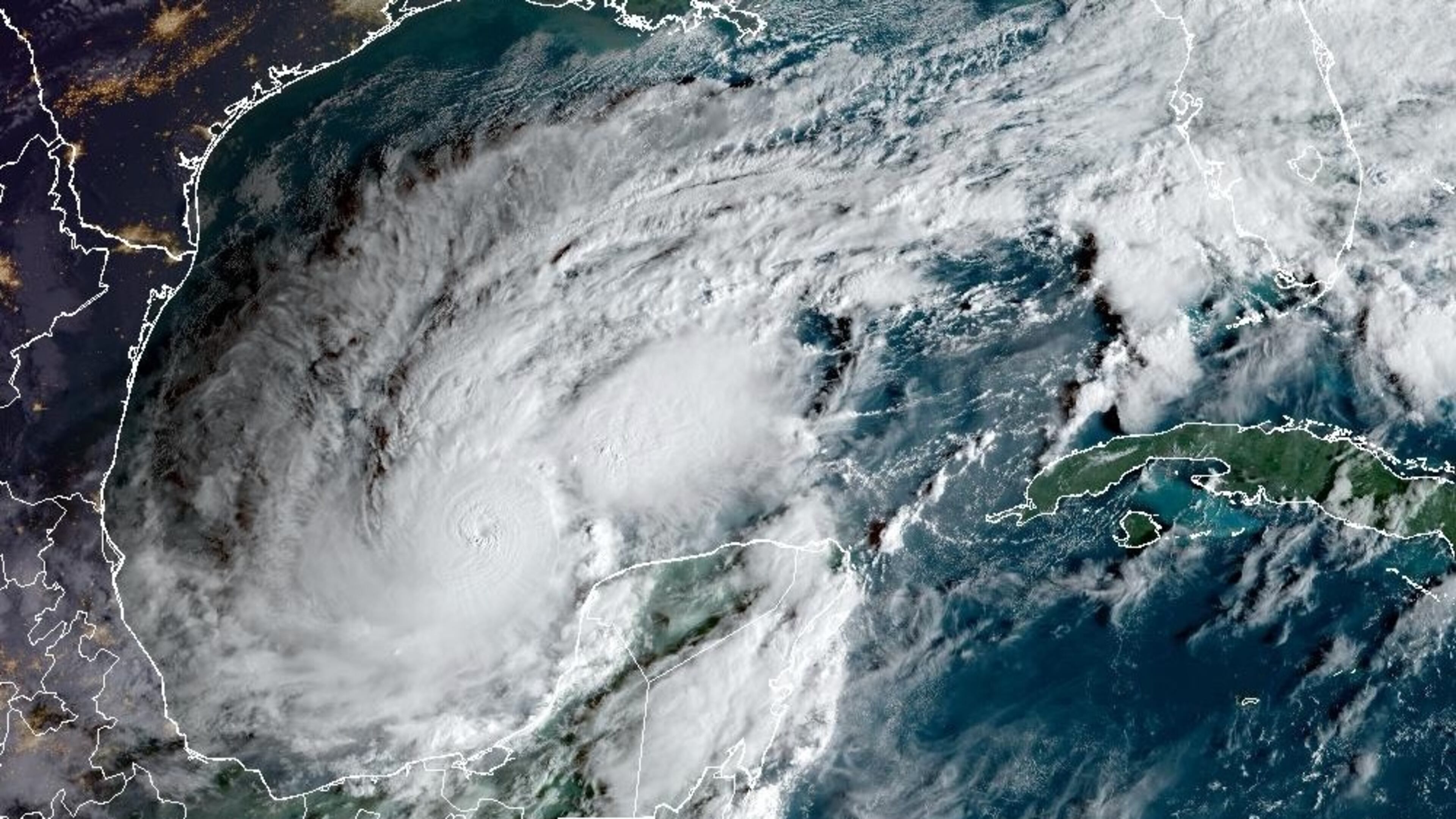 A satellite image on Oct. 7, 2024, shows Hurricane Milton in the Gulf of Mexico. Milton was a Category 5 storm that came less than two weeks after Category 4 Hurricane Helene. (NOAA/NESDIS/STAR 2024)