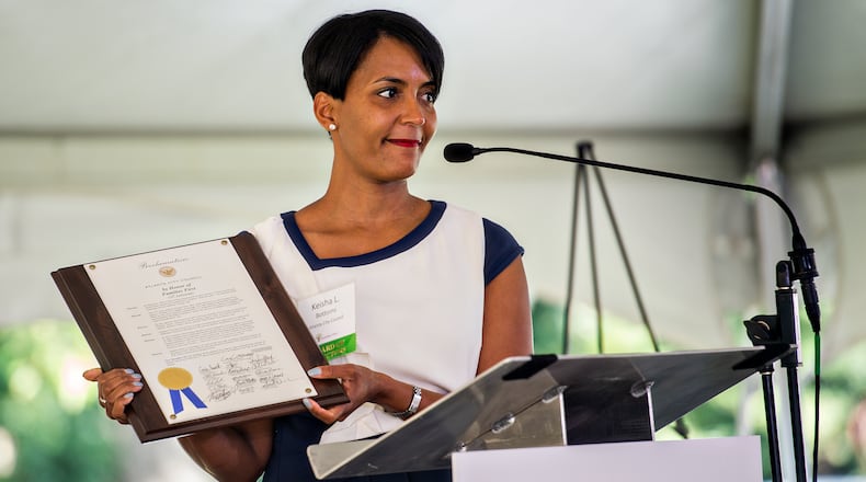 Atlanta City Councilwoman and mayoral candidate Keisha Lance Bottoms on Thursday resigned from the Atlanta and Fulton Recreation Authority, where she was executive director. JONATHAN PHILLIPS / SPECIAL