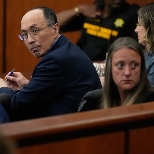 Chikei Rick Chow, a convenience store owner accused in the 2023 fatal shooting of a Black 14-year-old, appears in court during closing arguments in his murder trial, Monday, June 1, 2026, in Columbia, S.C. (AP Photo/Erik Verduzco)