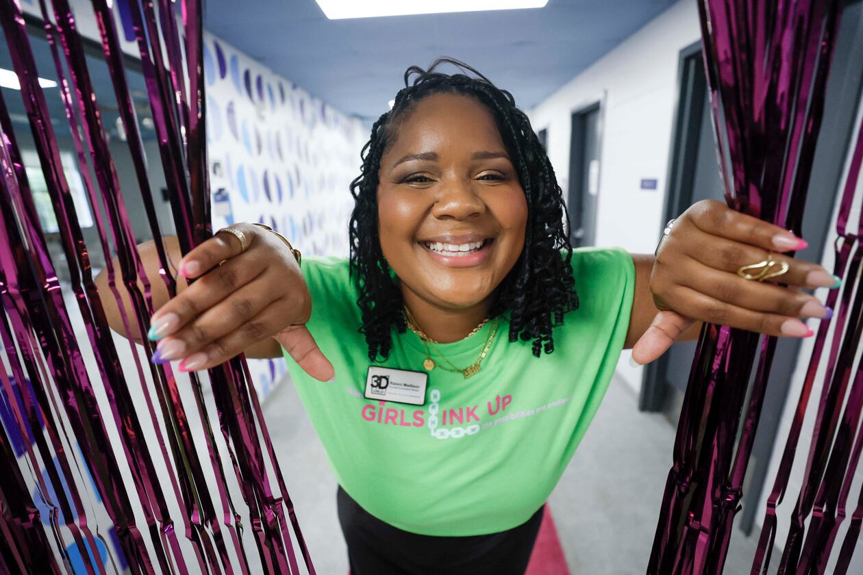 Raioni Madison, founder of 3D Girls, gets ready to kick off summer camp serving more than 40 students at Ethos Classical Middle School on Monday, June 1, 2026. (Miguel Martinez/AJC)