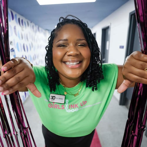 Raioni Madison, founder of 3D Girls, gets ready to kick off summer camp serving more than 40 students at Ethos Classical Middle School on Monday, June 1, 2026. (Miguel Martinez/AJC)