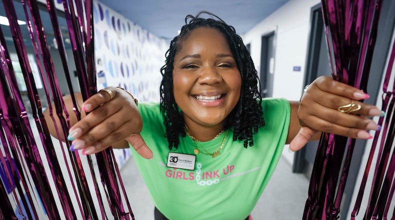 Raioni Madison, founder of 3D Girls, gets ready to kick off summer camp serving more than 40 students at Ethos Classical Middle School on Monday, June 1, 2026. (Miguel Martinez/AJC)