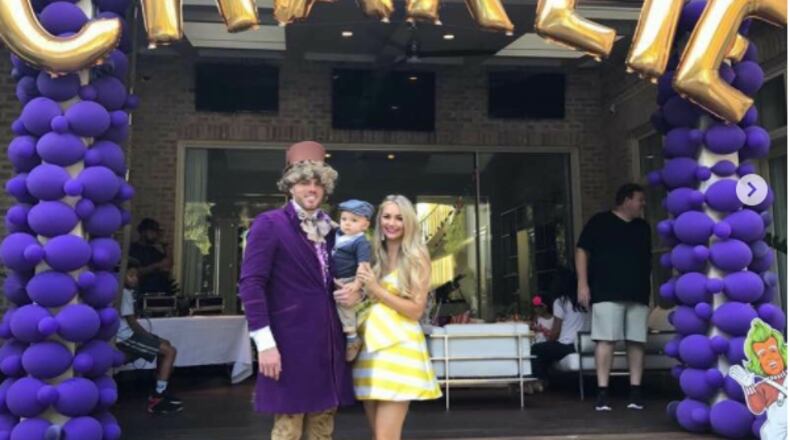 Braves first baseman Freddie Freeman dressed up like Willy Wonka over the weekend to celebrate his son Charlie's first birthday.