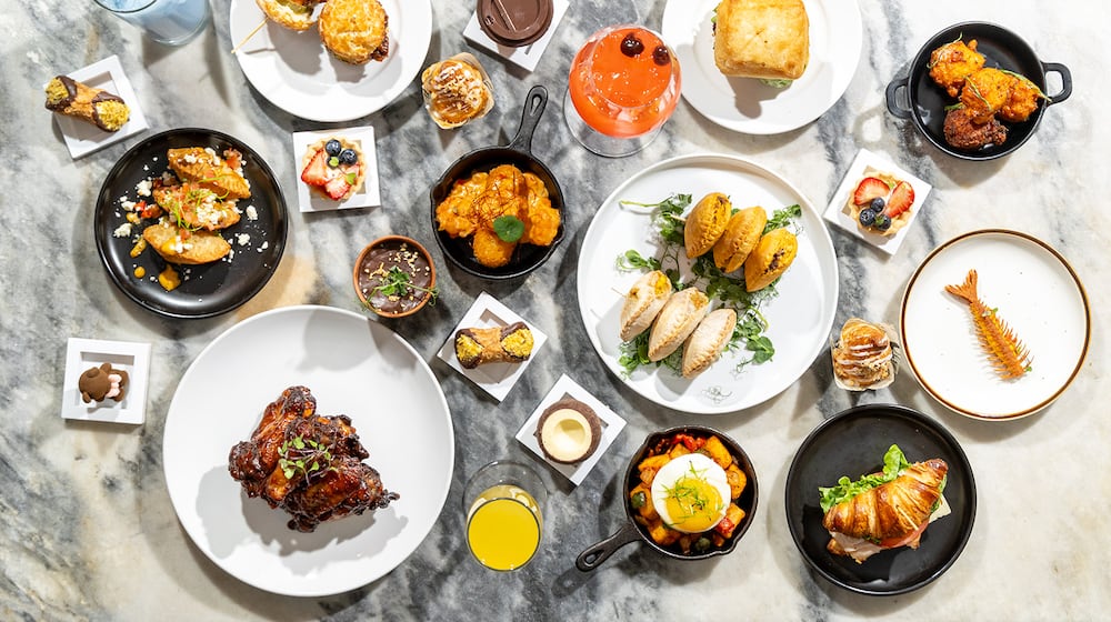 Several items on the dinner menu pull double-duty at brunch, the meal Peckish in Pullman Yards truly does best. (Courtesy of Atlanta Creative Media)