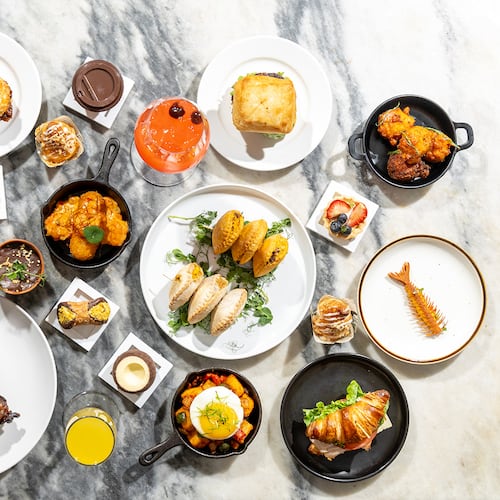 Several items on the dinner menu pull double-duty at brunch, the meal Peckish in Pullman Yards truly does best. (Courtesy of Atlanta Creative Media)