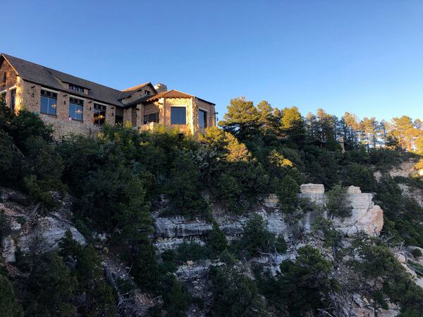 The Grand Canyon Lodge on the North Rim of Grand Canyon, Ariz., in June 2019. (AP Photo/Ryan Pearson)