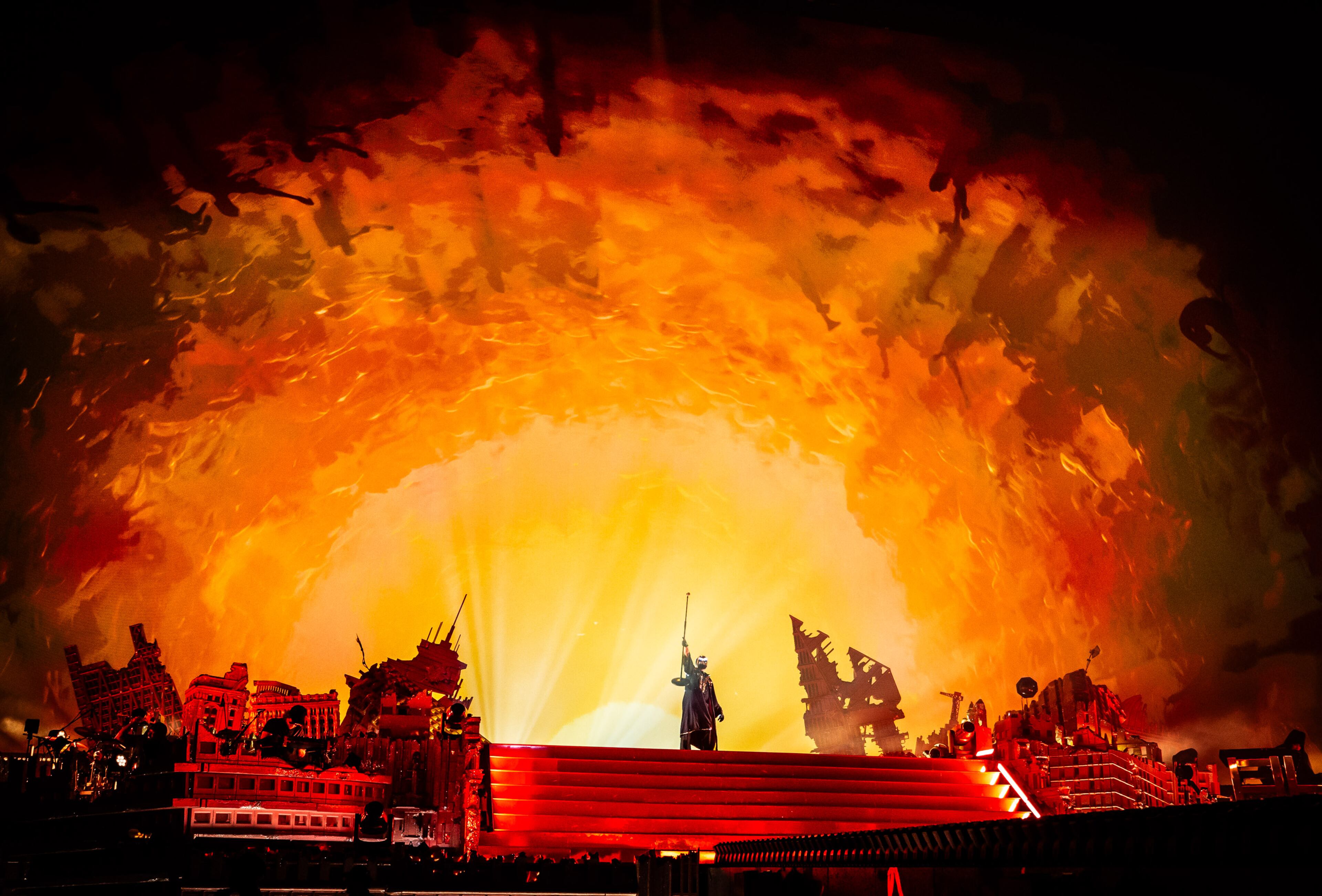 “Did you miss me, Atlanta?” the 35-year-old Grammy winner asks the crowd during his performance at Mercedes-Benz Stadium on Thursday, Aug. 21, 2025. (Ryan Fleisher for the AJC)