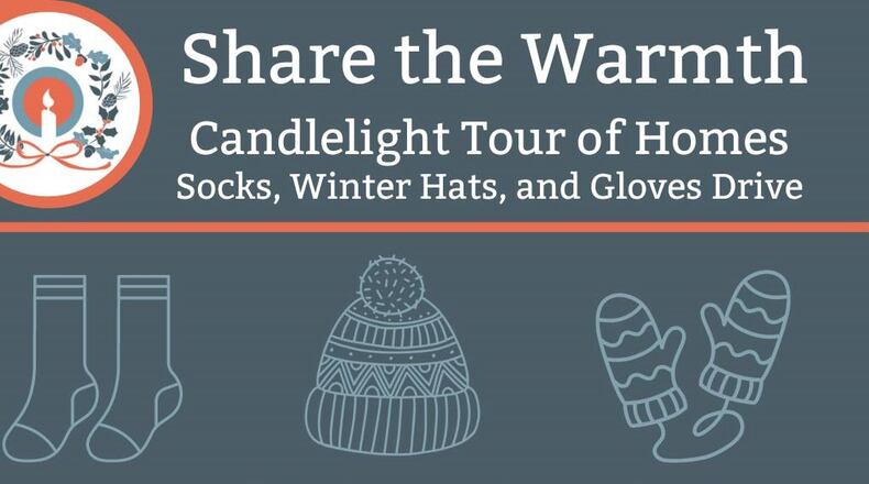Bring new socks, winter hats and gloves to the "Share the Warmth" drive of the Grant Park Candlelight Tour of Homes that will take place on Dec. 9 and 10. (Courtesy of Grant Park Candlelight Tour of Homes)