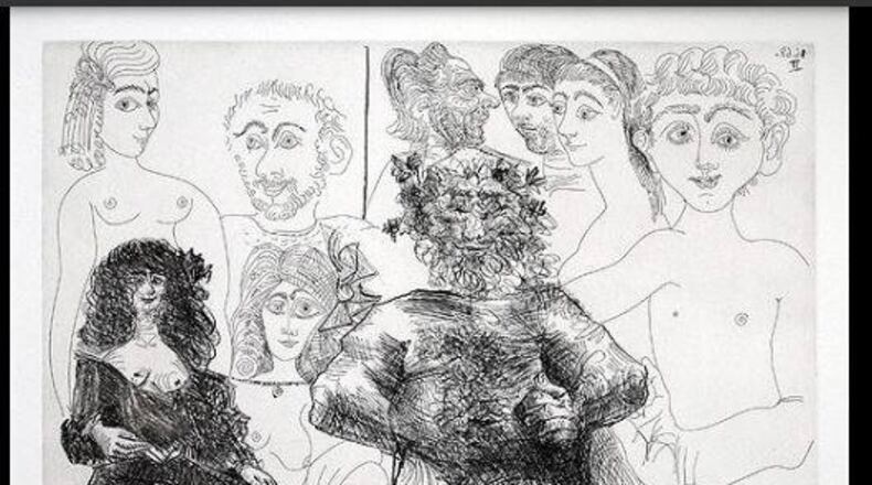 This sketch is an original drawn and signed by Pablo Picasso, according to the Newnan Police Department. (Credit: Newnan Police Department)