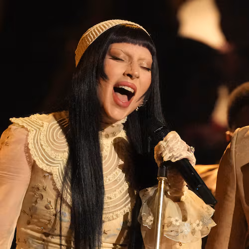Lady Gaga, shown here performing at the 67th annual Grammy Awards in February 2025, plays State Farm Arena March 4-5. (Chris Pizzello/AP)
