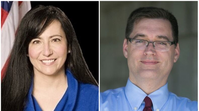 Incumbent Nancy Jester, a Republican, is squaring off against former Doraville city councilman Robert Patrick, a Democrat, to represent DeKalb Commission District 1. SPECIAL PHOTOS