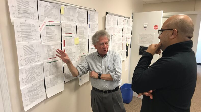 "Buried Truths" podcast creator Hank Klibanoff with his producer David Arasoain in 2018.