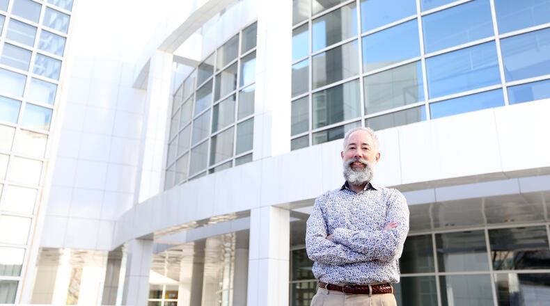 A musician, scholar of film and performance artist, Andy Ditzler has presented 153 Film Love screenings over the past 15 years at venues such as Eyedrum and the Michael C. Carlos Museum, “with very few repeats.” Ditzler said his screenings at the High Museum’s Hill Auditorium and the Rich Theatre will serve as a kind of Film Love retrospective. EMILY HANEY / EMILY.HANEY@AJC.COM