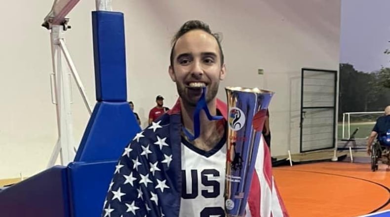 Sam Armas, of Villa Rica, is a professional wheelchair basketball player who will compete with Team USA Wheelchair Handball on Sept. 16-21 in Cairo, Egypt in the 2024 Wheelchair Handball World Championship. Courtesy of Sam Armas