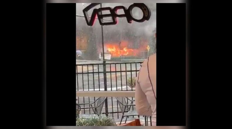 One person and several pets were rescued Saturday morning after a fire broke out a DeKalb County apartment complex, authorities said.