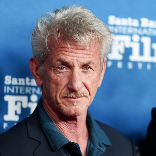 FILE - Sean Penn appears at the Hammond Cinema Vanguard Award ceremony as part of the Santa Barbara International Film Festival in Santa Barbara, Calif., on Feb. 9, 2026. (Photo by Richard Shotwell/Invision/AP, File)