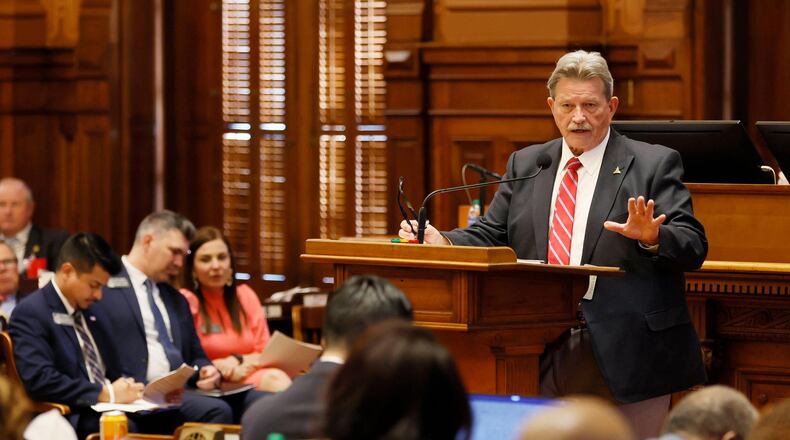 Georgia State Rep. Alan Powell, R-Hartwell, sponsor a bill that would allow marriage and family therapists coming to Georgia from other states to get licensed here without taking more courses. (Miguel Martinez/The Atlanta Journal-Constitution)