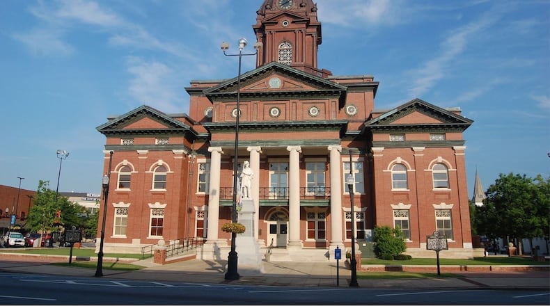 A Confederate statue outside the Coweta County Courthouse was vandalized two weeks ago, officials said.