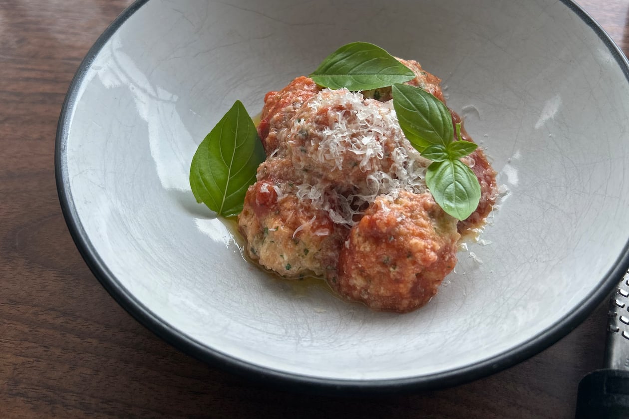 Mercer Street Meals’ Ricotta Polpette. (Courtesy of Lance Gummere)