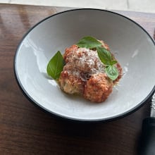 Mercer Street Meals’ Ricotta Polpette. (Courtesy of Lance Gummere)