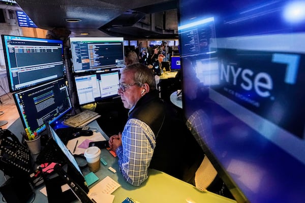 Trader Richard Cohen works on the floor of the New York Stock Exchange, Monday, June 9, 2025. (AP Photo/Richard Drew)