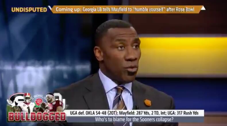 Shannon Sharpe discusses how well Georgia's offense played in the 2018 Rose Bowl against Oklahoma on Tuesday, Jan. 2, 2018.