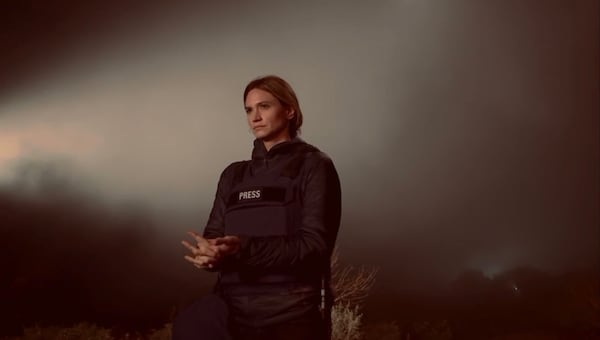 Ellison Barber covering the Israel-Hamas war for NBC News. (Courtesy of NBC News)