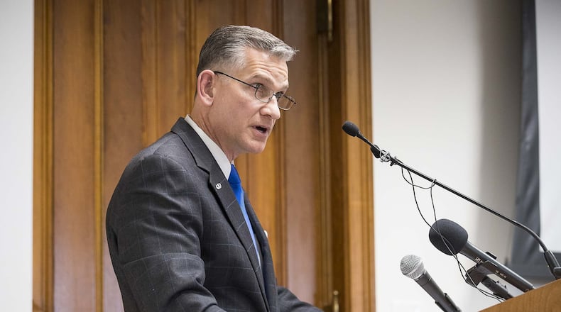Then-U.S. Attorney for the Southern District of Georgia Bobby Christine speaks during a Public Safety Committee joint meeting at the Georgia State Capitol building in Atlanta on Monday, January 27, 2020. (ALYSSA POINTER/ALYSSA.POINTER@AJC.COM)