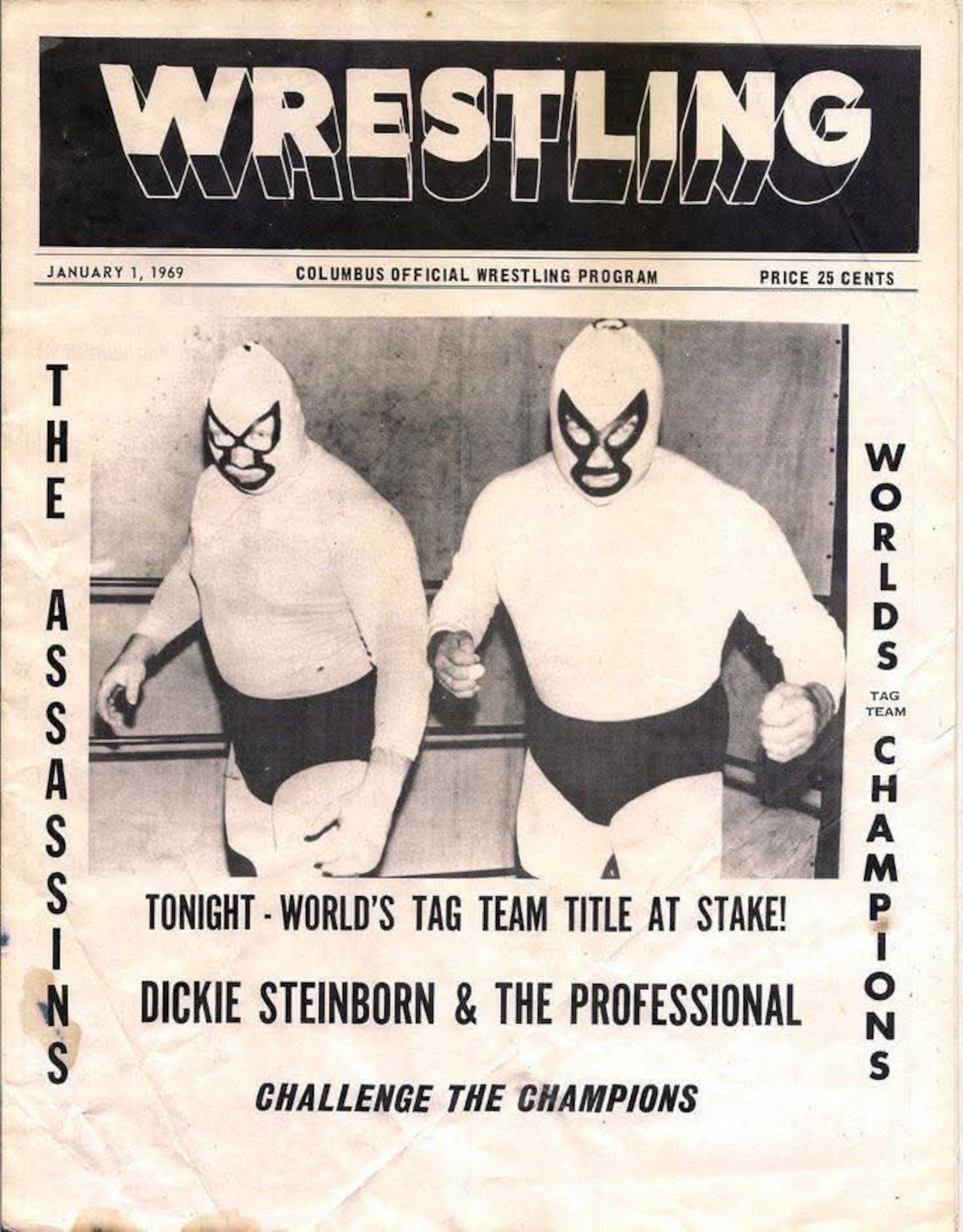 A poster of Jody "The Assassin" Hamilton and his tag team partner Tom Renesto from 1969. (Courtesy of Nick Patrick Hamilton)