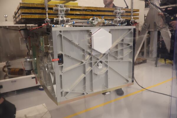 Space Armor affixed to Portal Space Systems' Starburst-1 Satellite to protect critical components. (Courtesy of Atomic-6)