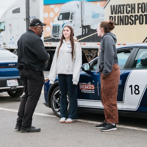 Retired drag racer Doug Herbert's hands-on B.R.A.K.E.S. classes trains young drivers and their parents on many high-stress moves and skills that can dramatically decrease their chances of causing a wreck. (Courtesy of B.R.A.K.E.S.)