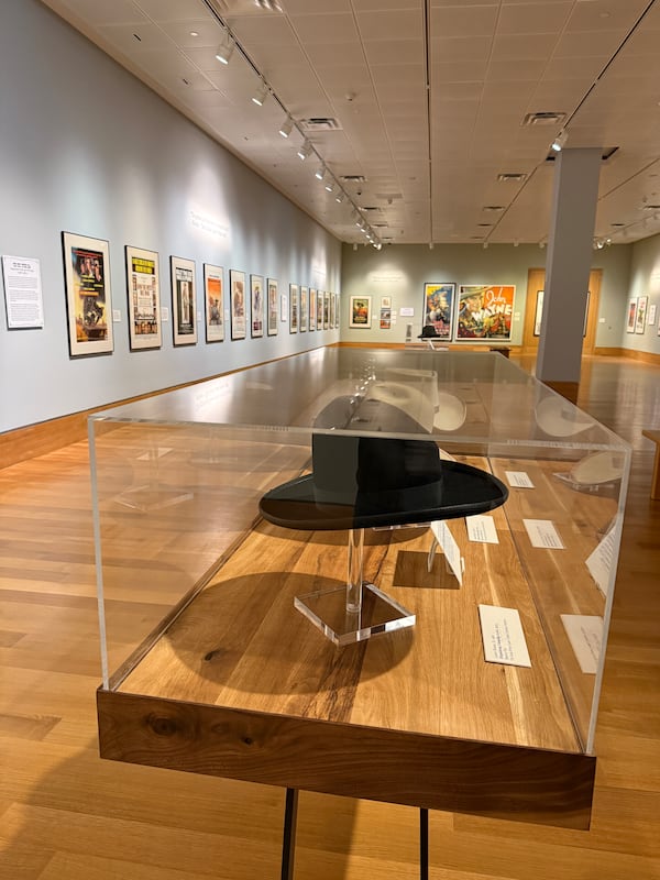 A hat maker near Cartersville recreated hats pictured in Western movie posters now on display in a special exhibition at Booth Western Art Museum through Oct. 26. (Danielle Charbonneau/AJC)