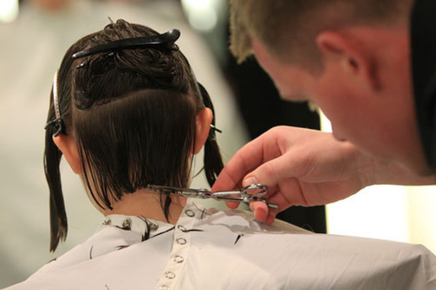 Locks of Love donation at Van Michael Salon