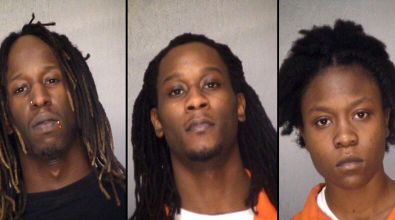Darien Jermaine Anthony (from left), Johnny Leon Anthony, Myia Lasheay Thompson