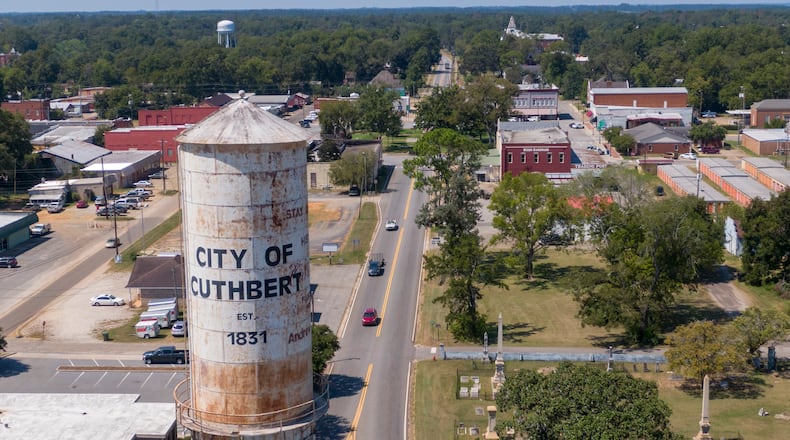 Cuthbert is the county seat for Randolph County, which has been hit particularly hard by the coronavirus pandemic. Randolph had the highest county infection rate in Georgia in April. (Hyosub Shin / Hyosub.Shin@ajc.com)