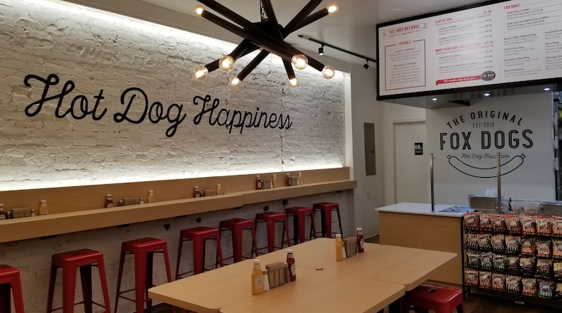 The interior of Fox Dogs in Marietta.