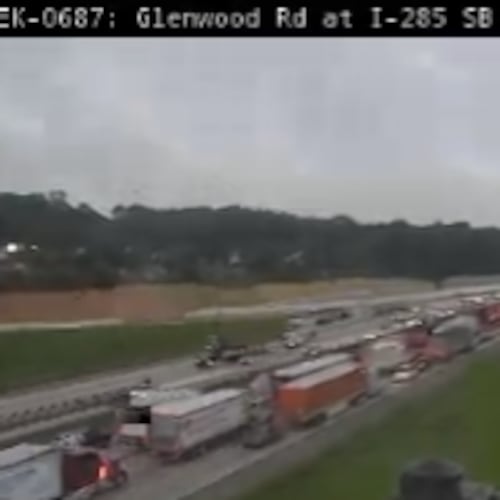 The Tuesday morning crash has closed parts of I-285 South in DeKalb County. (Georgia Department of Transportation)