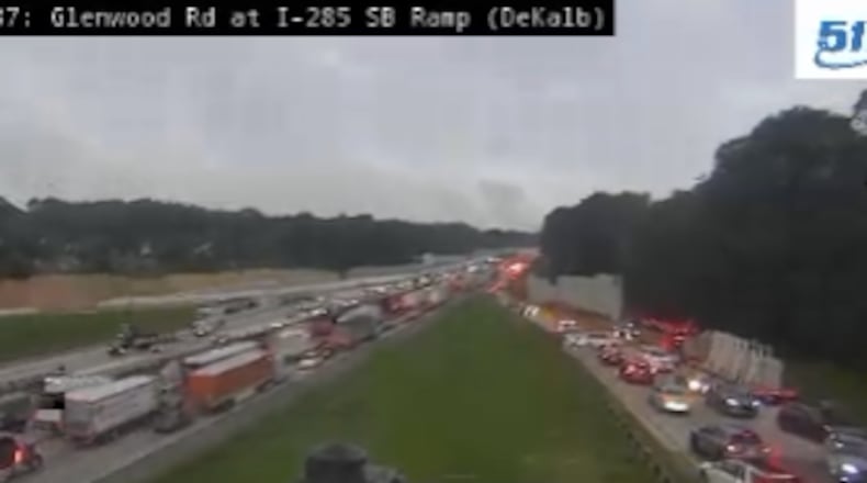 The Tuesday morning crash closed parts of I-285 South in DeKalb County for hours. (Georgia Department of Transportation)