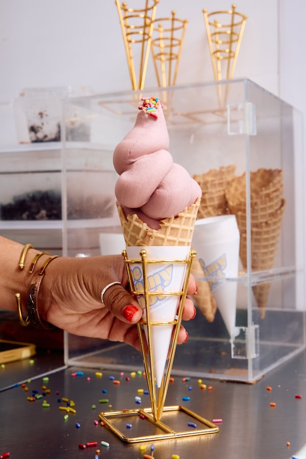 Plant-based ice cream shop the Creamy Spot offers rotating seasonal flavors in the Container Courtyard at Pittsburgh Yards. (Courtesy of The Sintoses Photography)