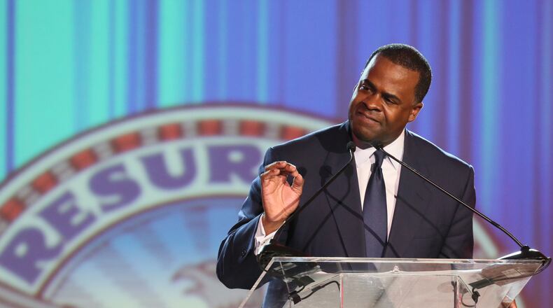 At his annual “State of the City” breakfast Wednesday, Atlanta Mayor Kasim Reed repeated his call to tackle recidivism rates in Fulton County and encouraged the audience to “shake off” the Atlanta Public Schools cheating scandal.